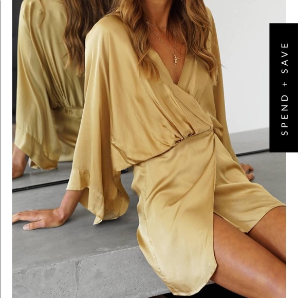 Golden Kimono Dress | Poshmark